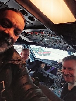 en heldig tur i cockpittet i 2026 på vej hjem fra oslo